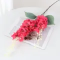 Rama de flor de orquídea pavo real artificial flor falsa roja para decoración boda SKU - Rosa rojo