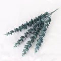 Artificial eucalyptus branch, blue-green fake plant stem for home decor and floral arrangement. - Haze Blue
