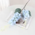 Ramo di fiori di orchidea pavone artificiale azzurro, ideale per matrimoni e decorazioni. - Blu