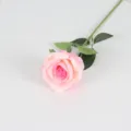 Single pink silk artificial rose for home and wedding floral decoration - Champagne Pink
