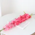Artificial pink delphinium flower home wedding decoration faux floral branch display - Pink