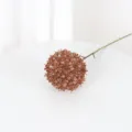 Kunstmatige allium bloemtak, bruine bal met groene stengel voor bruiloft decoratie. - Bruin