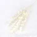 Artificial eucalyptus branch white plastic fake plant for home decor wedding floral arrangement - White