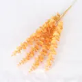 Gold artificial eucalyptus branch, soft plastic fake plant for home decor and wedding arrangement. - Orange