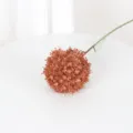 Enkele kunstmatige allium bloem stengel simulatie decoratieve plant voor bruiloft en huis. - Karamel