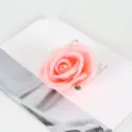 Tête de rose artificielle rose pour décoration de mariage, artisanat de la Saint-Valentin, DIY. - Rose Corail