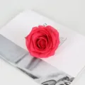 Tête de rose artificielle en soie fausse fleur pour mariage fête Saint-Valentin rouge - Rose rouge