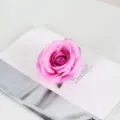 Tête de fleur de rose rose artificielle pour décoration de mariage et artisanalisage bricolage - Mauve Clair