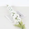 White artificial delphinium hyacinth flower for home wedding decoration and floral arrangements. - White