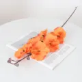 Einzelner Zweig orangefarbene Seiden-Phalaenopsis-Orchidee Kunstblume für Wohndeko - Orange