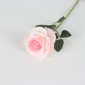Single pink artificial silk rose stem for home wedding decoration floral arrangement - Pink Heart