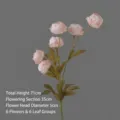 Pivoine artificielle rose réaliste à 6 têtes pour les mariages et la décoration - Champagne Rose