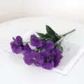 Life-like purple pansy artificial flower bunch for elegant home and event decoration - Deep purple