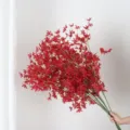 Red artificial Oncidium flowers branch for wedding party home festival decor floral arrangement - Burgundy