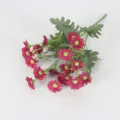 Artificial daisy flower bundle 21 heads fake flowers for home garden indoor room decor - 21-Head Pack / Red