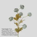 Fleurs de pivoine artificielle à 6 têtes pour décor de mariage bleu poudré 71cm - Champagne Vert