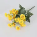 Artificial yellow daisy flower bouquet 21 heads fake plant for home decor arrangement - 21-Head Pack / Yellow