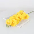 Artificial yellow phalaenopsis orchid 9 heads artificial flowers for home wedding decor and hotel. - Yellow