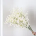 Artificial white oncidium silk flowers bunch for wedding arch party decoration and floral design. - White