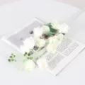 Artificial white yucca flower bouquet for home decoration wedding party floral arrangement silk. - White