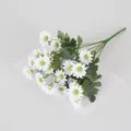 Artificial 21-head daisy flower bouquet fake plant for home garden indoor outdoor decor. - 21-Head Pack / White
