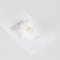 White artificial rose flower head for wedding decoration DIY craft party floral arrangements - White