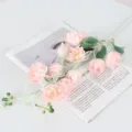 Pink artificial flower bouquet variant for home decor, wedding arrangement and floral design. - Pink
