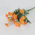 Artificial 21-head small daisy flower bouquet for home and garden floral decoration. - 21-Head Pack / Orange