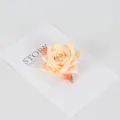 Künstlicher Samt Rosen Blütenkopf für Hochzeitsdekoration, Party und DIY Blumenhandwerk. - Champagner