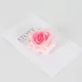 Kunstblumen Rosenkopf rosa Stoff künstliche Rosen Blüten für Hochzeit Deko 1 Stk. - Rosa Herz