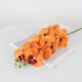 Orange 9-head artificial phalaenopsis orchid for home decor and wedding floral design - Orange