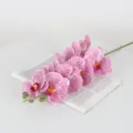 Artificial Phalaenopsis Orchid Pink Spotted 9 Heads Fake Flower Home Decor Arrangement - Purple Spots