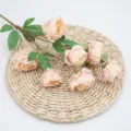 Branche de pivoine artificielle rose clair à 6 têtes pour décoration de mariage chic - Champagne Printanier