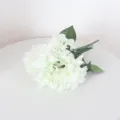 White artificial bougainvillea flowers 5 forks fake floral bouquet for home decor party - White