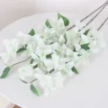 Realistic white artificial bougainvillea flowers stems for home wedding hotel decoration. - 24-Flower Style / White