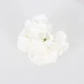 Realistic single white artificial hydrangea flower head for elegant wedding floral wall decor - Milk White