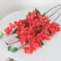 Rami di bougainvillea artificiale rosso vibrante per eleganti decorazioni casa e nozze - Stile a 24 Fiori / Rosso