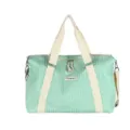 Casual fashion crinkle fabric duffel bag large capacity travel shoulder tote handbag - 6 / Green
