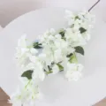 Ramo di buganvillea artificiale bianca realistica per decorazioni di nozze e casa. - Stile a 96 Fiori / Bianco