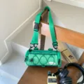 Borsa a tracolla cilindrica verde borsa a spalla tattica da esterno borsa da petto in nylon - Verde