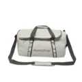 Durable large capacity grid pattern travel duffel bag with grey adjustable strap - One Size / Gray