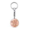 Metalen sleutelhanger met bijbeltekst Jozua 1:9 inspirerend citaat Strong Brave Fearless - Wees Sterk en Dapper (XSWX9353-5)