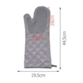 Thickened silicone oven mitts heat resistant microwave gloves for baking and cooking 1 pair - Gray