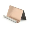 Rose gold 304 stainless steel business card holder with brushed finish - Brushed Rose Gold