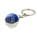 Detailed view of Van Gogh Starry Night Over the Rhone art glass cabochon keychain pendant - Starry Night Over the Rhone (XSWX6025-2)
