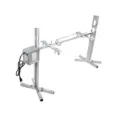 Edelstahl elektrischer Spießbräter Detail, robuste Grillset Komponente Ansicht. - SP-SR03 EU-Stecker