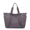 Stijlvolle grijze damestas tote bag met grote capaciteit en handige vakken voor dagelijks. - Vanille
