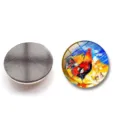 Kühlschrankmagnet aus Kristallglas mit buntem Hahn-Ölgemälde und magnetischer Rückseite - Hahn Ölgemälde-Stil (XSWX6055-12)