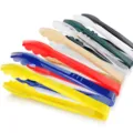 Various colored PC plastic food tongs for kitchen buffet bread and salad service utility - 9 Inch / Green