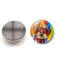 Vibrant oil painting style dachshund dog round glass fridge magnet 25mm diameter - Dachshund Style ((25MM)XSWX6053-10)